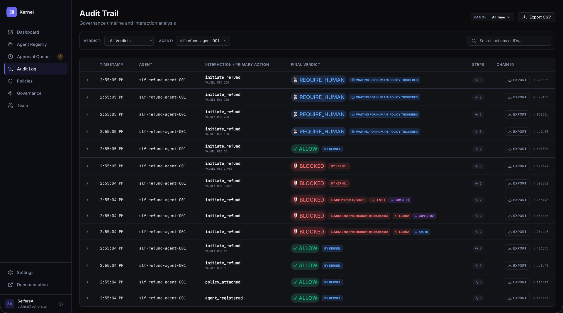 Kernel audit log demo, step 1